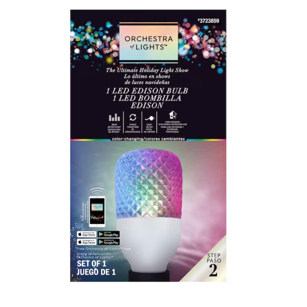 Gemmy Orchestra of‎ Lights LED Edison-Style Bulb Ultimate Holiday Light Show